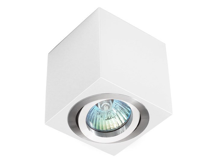 Oprawa natynkowa duce kostka aluminiowa biały mat aluminium wysoki połysk HDL103WH/AL WP Oprawa stropowa Kwadratowe Oprawa halogenowa Kategoria Oprawy oświetleniowe