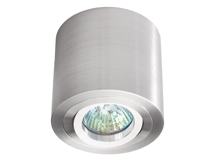 Sufitowa oprawa natynkowa, okrągła, tuba, aluminium szczotkowane aluminiowa Oprawa halogenowa Kategoria Oprawy oświetleniowe Okrągłe Oprawa stropowa Kolor Szary