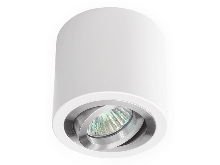 Sufitowa oprawa natynkowa, okrągła, tuba, biała aluminium, biały mat, aluminiowa Oprawa stropowa Oprawa halogenowa Okrągłe Kategoria Oprawy oświetleniowe