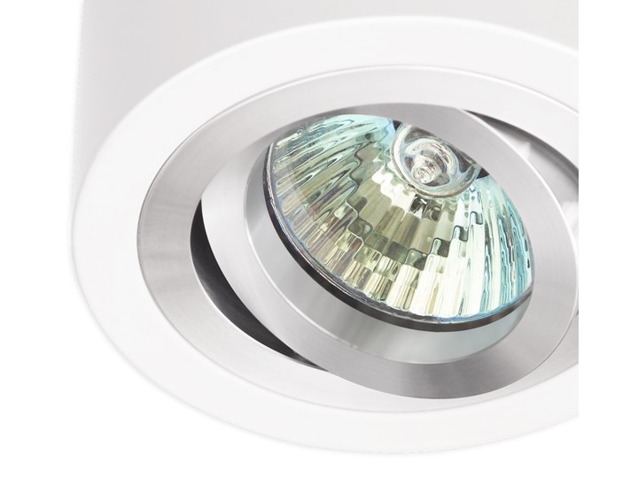 Sufitowa oprawa natynkowa, okrągła, tuba, biała aluminium, biały mat, aluminiowa Oprawa halogenowa Oprawa stropowa Okrągłe Kategoria Oprawy oświetleniowe