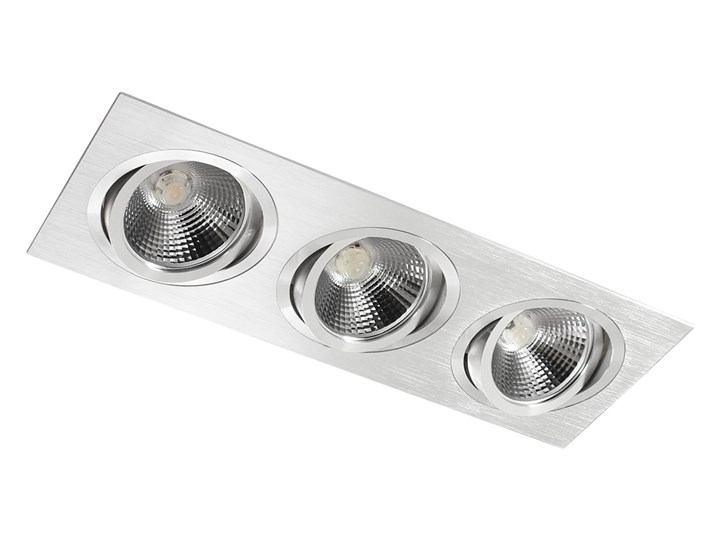 Potrójna ruchoma sufitowa podtynkowa oprawa ES111 AR111 QR111 aluminiowa