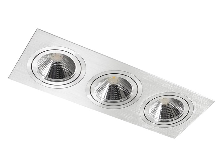 Potrójna ruchoma sufitowa podtynkowa oprawa ES111 AR111 QR111 aluminiowa Prostokątne Oprawa stropowa Oprawa ruchoma Oprawa halogenowa Kategoria Oprawy oświetleniowe