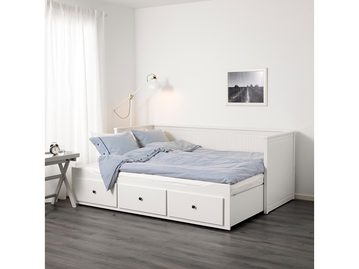 HEMNES Leżanka z 3 szufladami, 2 materace Podwójne Kategoria Łóżka dla dzieci