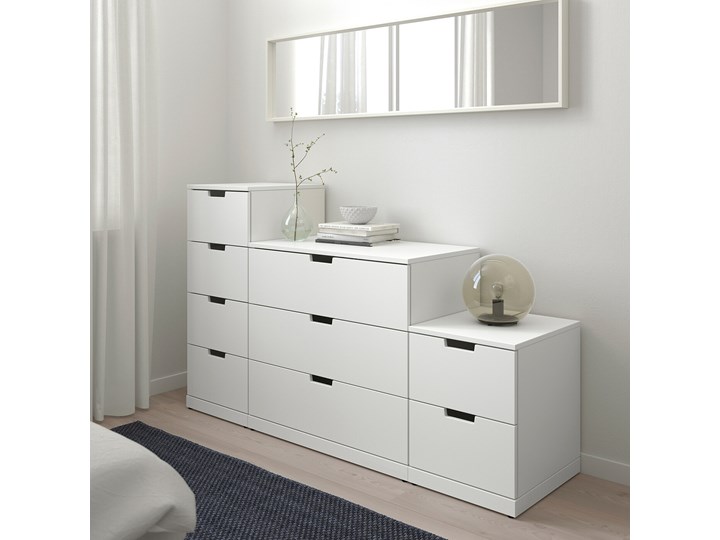 NORDLI Komoda, 9 szuflad Głębokość 47 cm Wysokość 99 cm Z szufladami Szerokość 160 cm Kolor Biały