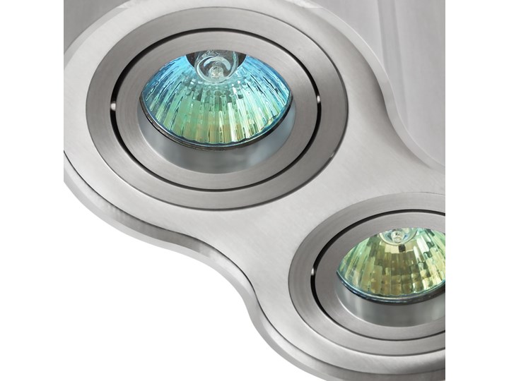 Oprawa podwójna natynkowa okrągła tuba MR16 GU10 aluminium wewnętrzna Oprawa stropowa Kategoria Oprawy oświetleniowe Oprawa halogenowa Okrągłe Oprawa led Kolor Szary