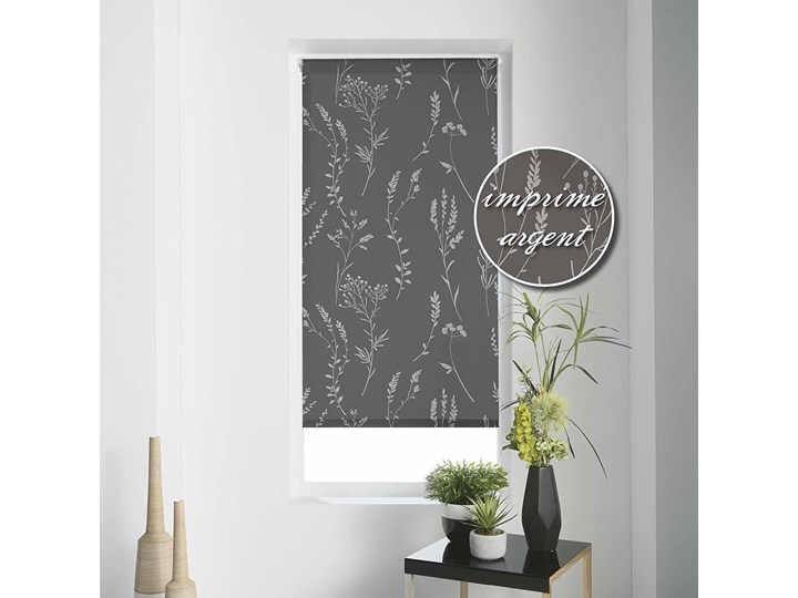 Roleta okienna FLORAL, 45 x 180 cm, szara