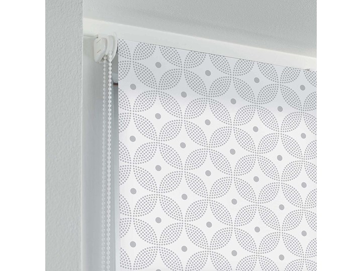 Roleta okienna JAPANESE, 60 x 180 cm, biała z nowoczesnym wzorem