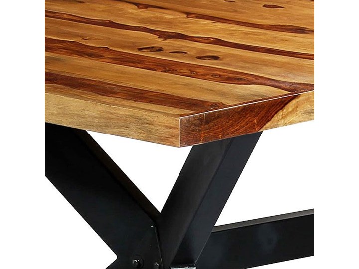 Industrialny stół drewniany palisander Valor 3V Szerokość 100 cm Wysokość 75 cm Drewno Długość 200 cm  Kolor Brązowy