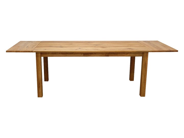 Stół dębowy Natur 140 + 2x40cm Soolido Meble Szerokość 90 cm Długość 140 cm Metal Ceramika Drewno Kamień Pomieszczenie Stoły do kuchni