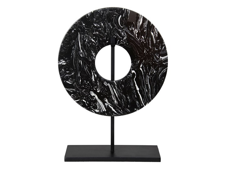 Dekoracja z czarnego marmuru 35cm Ring Zwierzęta