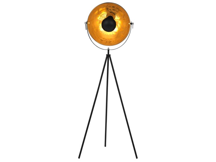vidaXL Lampa stojąca, E27, czarno-złota, 41 cm Lampa z kloszem Lampa do czytania Kolor Czarny Metal Styl Nowoczesny