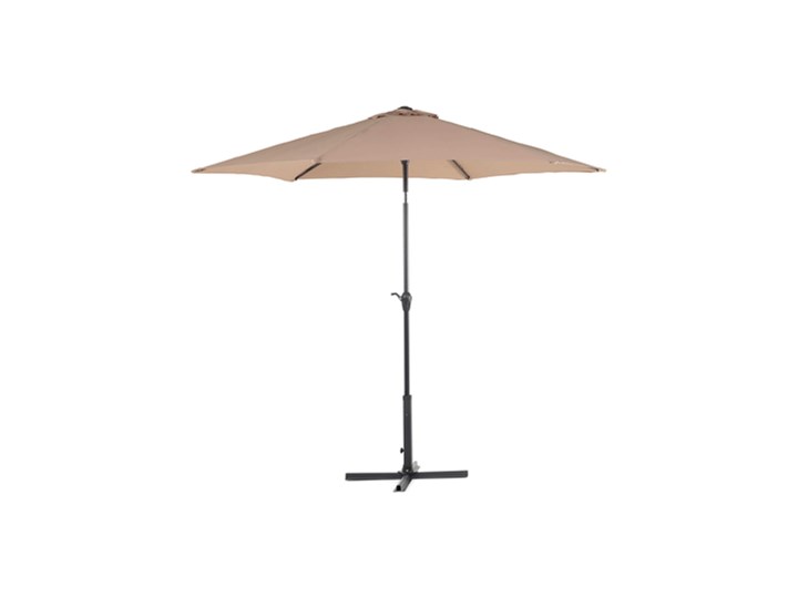 Parasol ogrodowy brązowoszary składany 270 x 230 cm odchylany z korbą Parasole Kolor Brązowy