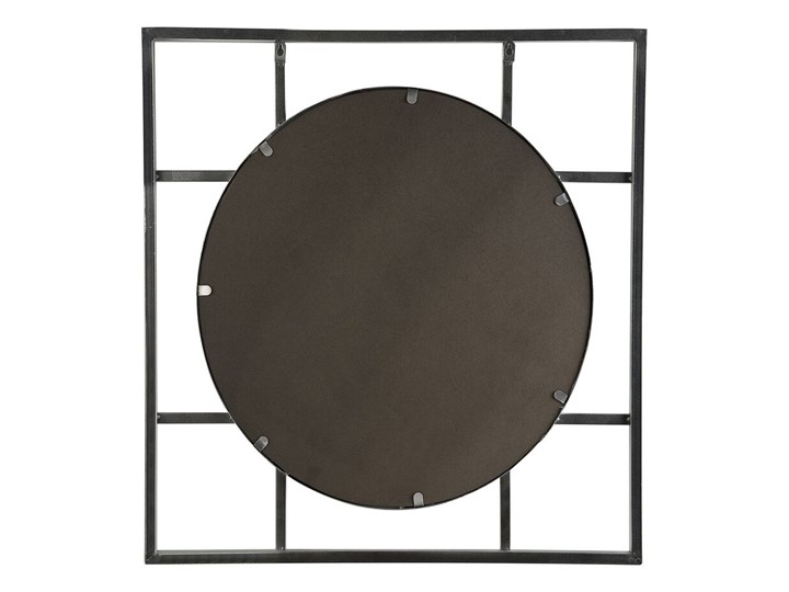 Lustro ścienne wiszące srebrne 71 x 71 cm nowoczesne łazienka salon Okrągłe Lustro z ramą Styl Glamour