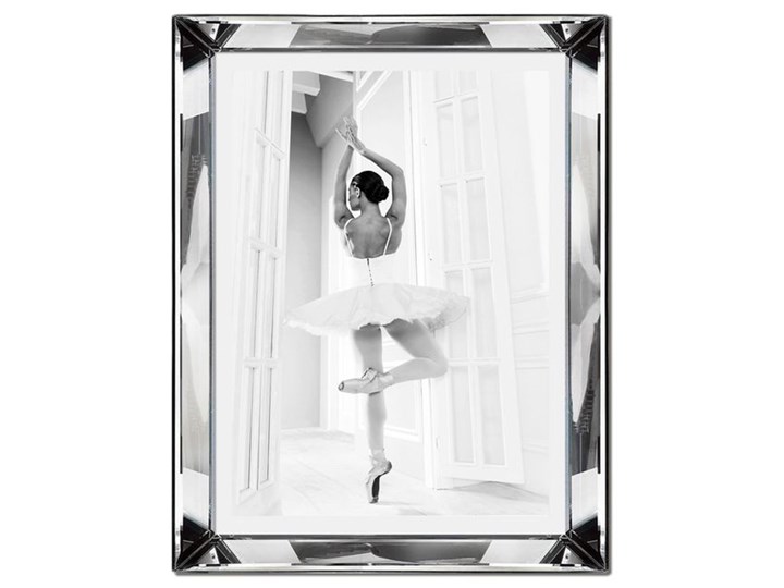 OBRAZ W LUSTRZANEJ RAMIE " BALLET NO 1" 41 X 51 CM Kolor Szary Wymiary 41x51 cm