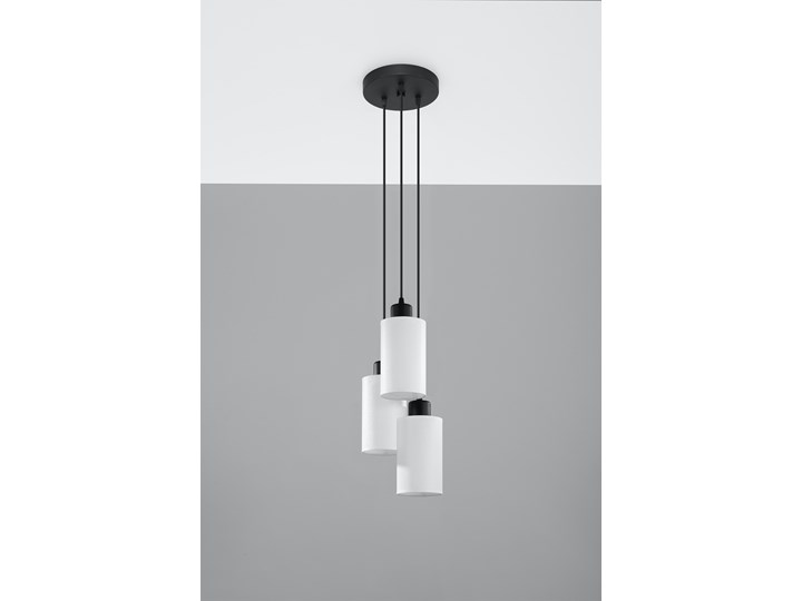 Oryginalna Oprawa Sufitowa Lampa Wisząca VESTA 3 Biały Zwis Potrójny Mleczna Biel Klosz Tworzywo Sztuczne Żarówka E27 Nowoczesny Styl Loft Industrial Oświetlenie Idealna do Salonu Jadalni Sypialni LED SOLLUX Lampa LED Lampa z kloszem Metal Żyrandol Stal Lampa z abażurem Styl Industrialny Kategoria Lampy wiszące