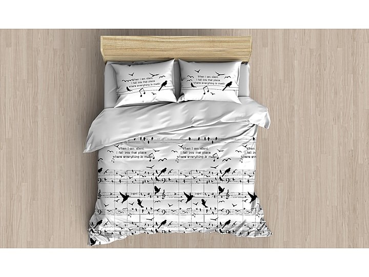 Komplet pościeli w kolorze biało-czarnym 200x220 cm Kolor Biały 200x200 cm 135x200 cm 155x220 cm 140x200 cm Kategoria Komplety pościeli