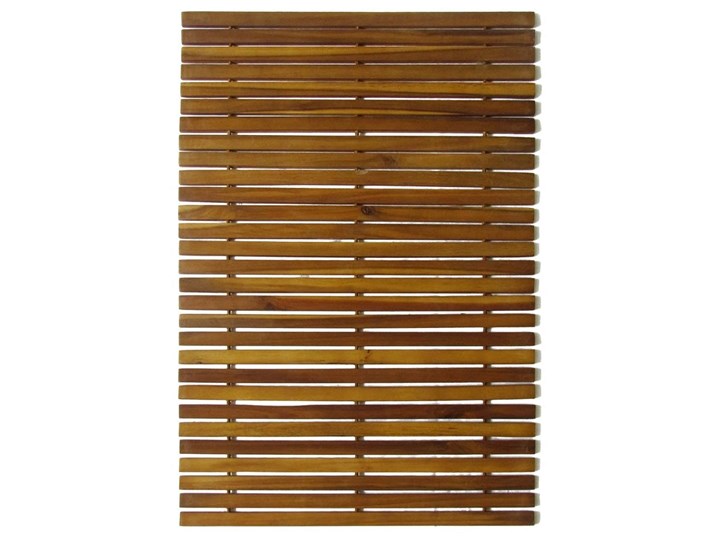 vidaXL Mata prysznicowa z drewna akacjowego, 2 sztuki, 80 x 50 cm 50x80 cm Drewno Kategoria Dywaniki łazienkowe Kolor Brązowy