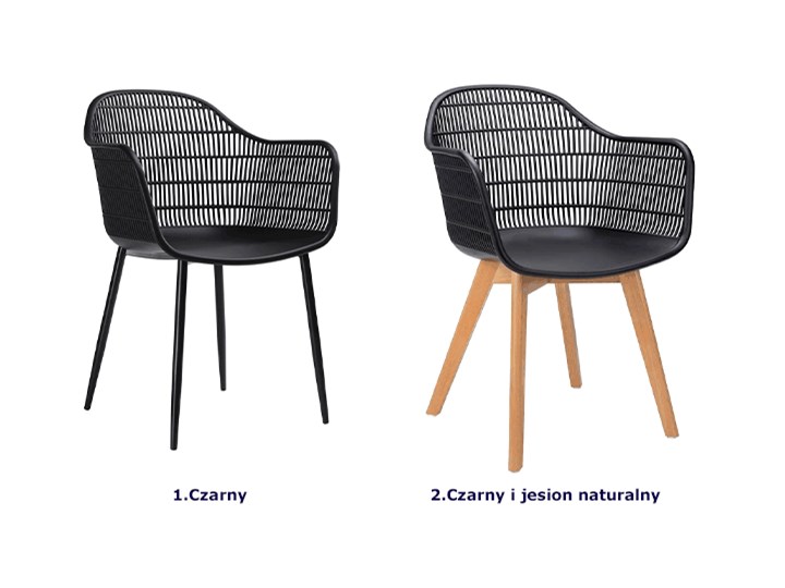 Krzesło patyczak z oparciem Cesta - czerń i jesion Kategoria Krzesła kuchenne