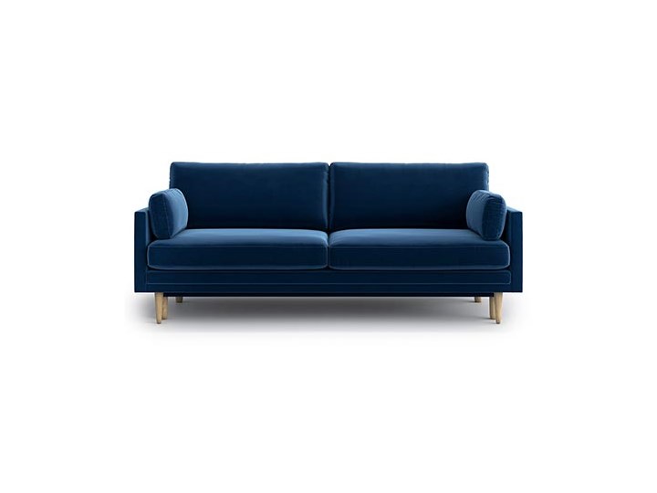 Sofa Emilly z funkcją spania, Navy Blue Stała konstrukcja Głębokość 95 cm Rozkładanie Rozkładana Styl Skandynawski