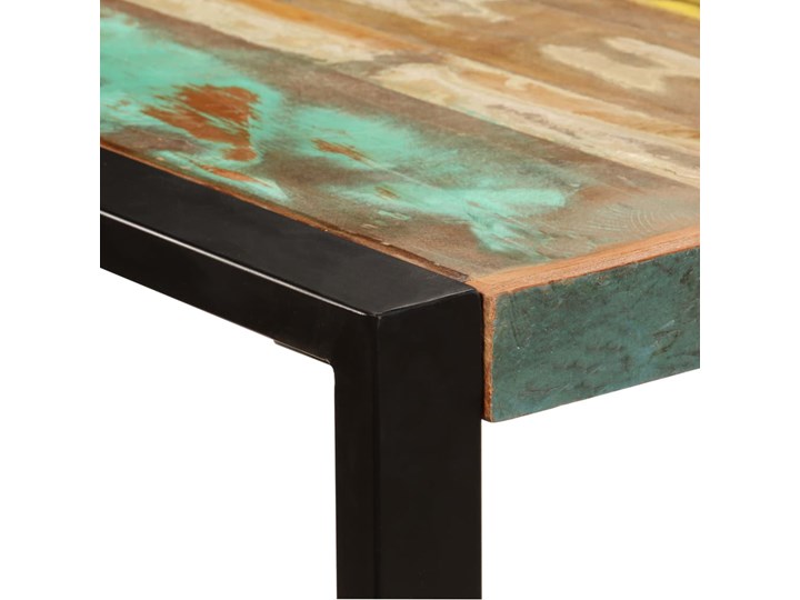 Wielokolorowy stół drewniany 90x180 – Veriz 4X Wysokość 90 cm Wysokość 76 cm Drewno Wysokość 75 cm Styl Nowoczesny Stal Pomieszczenie Stoły do jadalni