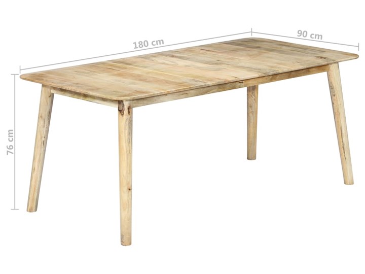 stół bielony z drewna mango kelis 2x – naturalny Drewno Rozkładanie