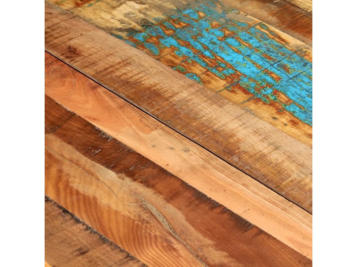 Stół z drewna odzyskanego Relond 2X – wielokolorowy Drewno Szerokość 60 cm Długość 118 cm Długość 60 cm Wysokość 76 cm Kolor Czarny