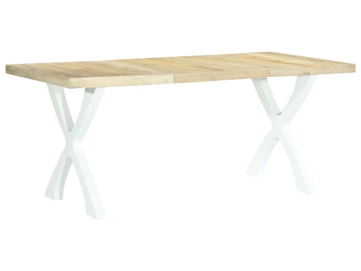 Industrialny stół z mango Lenis – jasny brąz i biały