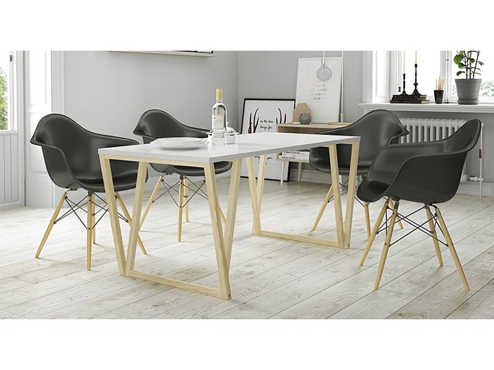 Skandynawski stół Inelo Viper Szerokość 60 cm Płyta MDF Drewno Długość 120 cm Rozkładanie Wysokość 75 cm Sosna Kategoria Stoły kuchenne