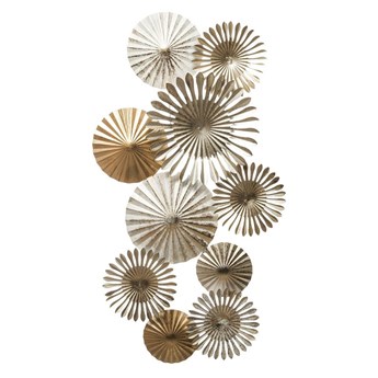 GOLD AMBIT dekoracja ścienna metalowa złota, 93x52 cm