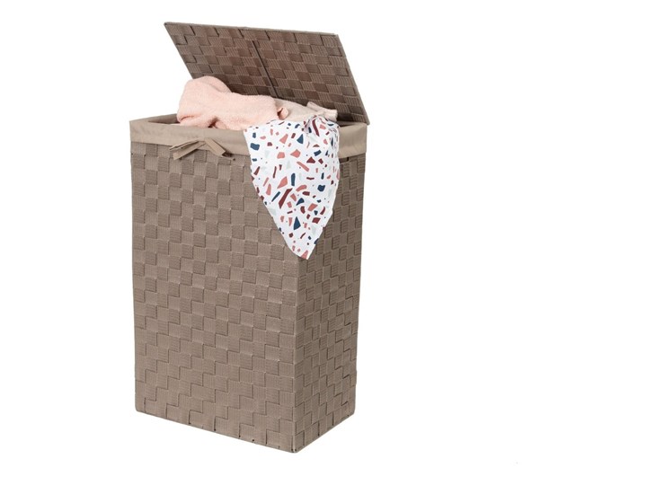 Brązowy kosz na pranie z pokrywką Compactor Laundry Basket Linen, wys. 60 cm Kategoria