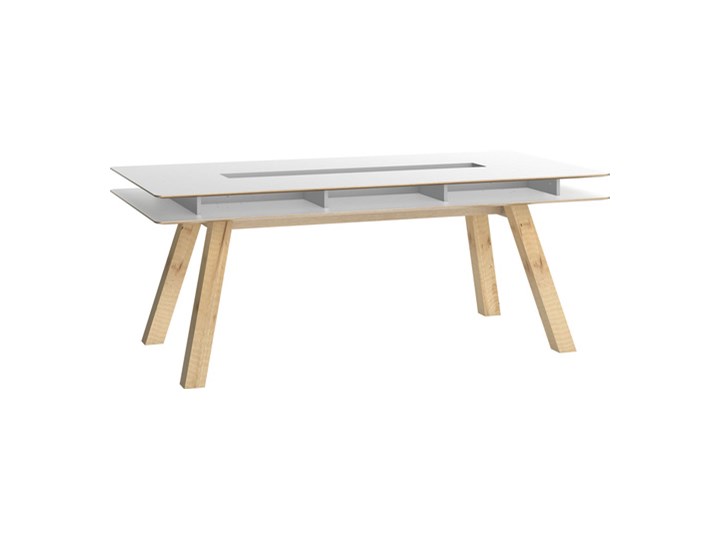 Stół 200x100 Płyta MDF Wysokość 76 cm Długość 200 cm Szerokość 100 cm Drewno Kształt blatu Prostokątny Kategoria Stoły kuchenne