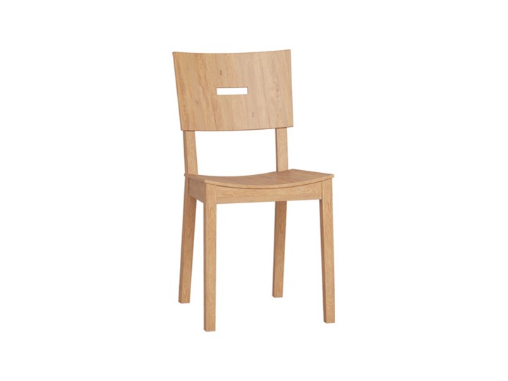 Krzesło Simple dębowe Wysokość 86 cm Głębokość 43 cm Drewno Szerokość 43 cm Kolor Beżowy