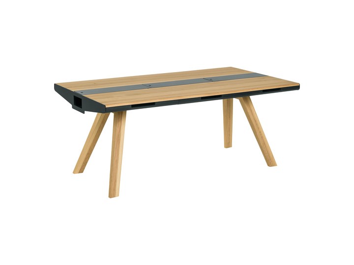 Stół z szufladami Wysokość 75 cm Szerokość 100 cm Długość 180 cm  Drewno Metal Kolor Beżowy