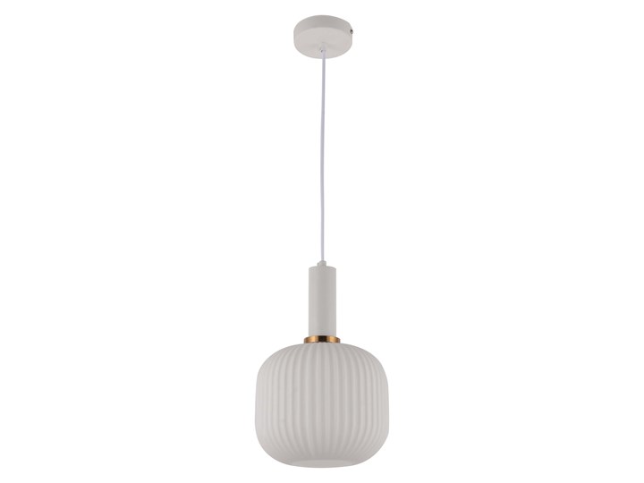 LAMPA WISZĄCA LOFT BIAŁA GATO Lampa z kloszem Metal Ilość źródeł światła 1 źródło Szkło Mosiądz Lampa z abażurem Funkcje Brak dodatkowych funkcji