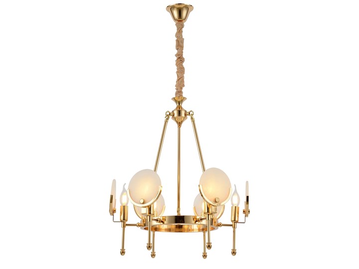 NOWOCZESNY ŻYRANDOL KRYSZTAŁOWY MONTEGO W6 Lampa z kloszem Lampa z abażurem Lampa z kryształkami Metal Szkło Kategoria Lampy wiszące