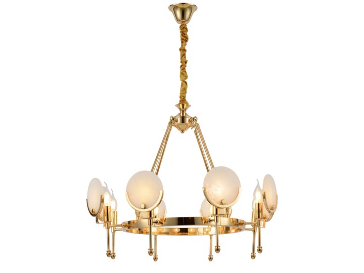 NOWOCZESNY ŻYRANDOL KRYSZTAŁOWY MONTEGO W8 Lampa z abażurem Lampa z kryształkami Metal Lampa z kloszem Szkło Pomieszczenie Salon