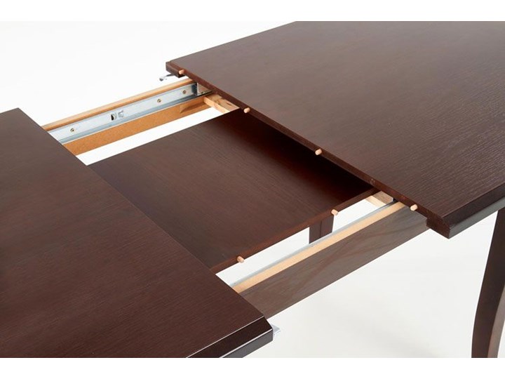 Stół rozkładany Lister XL - ciemny orzech Płyta laminowana Kategoria Stoły kuchenne Długość 160 cm  Szerokość 90 cm Drewno Wysokość 74 cm Styl Klasyczny