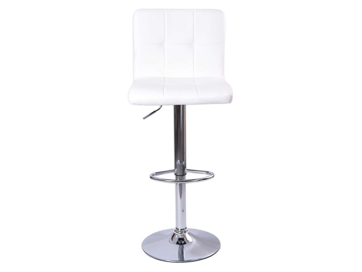 Krzesło obrotowe Arako białe Wysokość 112 cm Skóra ekologiczna Głębokość 38 cm Wysokość 107 cm Wysokość 90 cm Wysokość 87 cm Wysokość siedziska 61 cm
