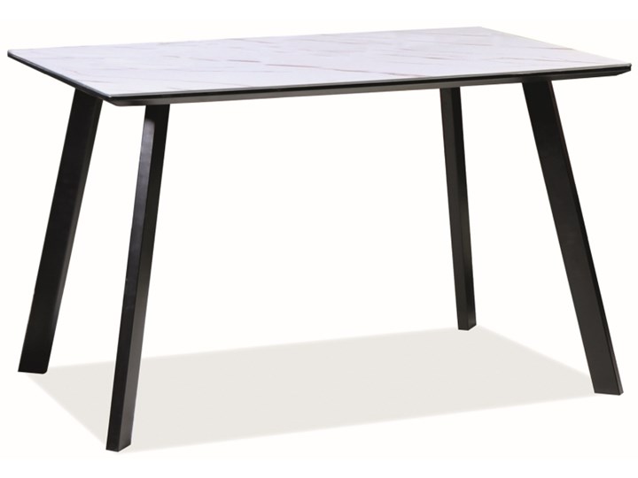 Loftowy stół jadalniany ze szklaną nakładką Samuel efekt marmuru Pomieszczenie Stoły do jadalni Szkło Długość 120 cm Wysokość 75 cm Rozkładanie