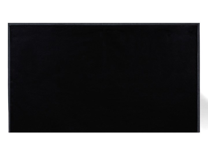 Łóżko ciemnoszare tapicerowane 180 x 200 cm ze stelażem wezgłowiem i zanóżkiem Kategoria Łóżka do sypialni Łóżko tapicerowane Kolor Czarny