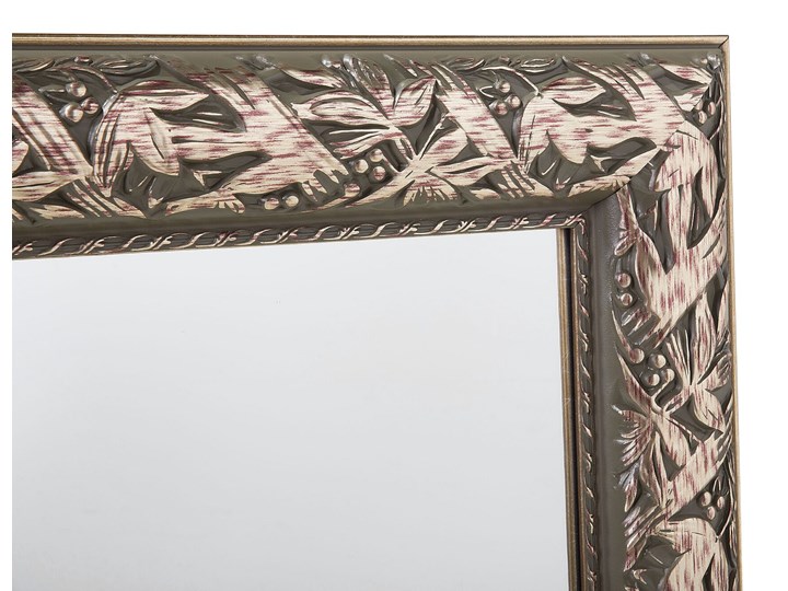 Lustro ścienne wiszące złote 51 x 141 cm ozdobna postarzana rama salon sypialnia styl klasyczny francuski Lustro z ramą Styl Vintage Prostokątne Kolor Złoty