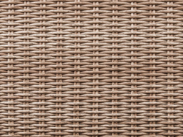 Zestaw mebli ogrodowych brązowy rattan szare poduchy modułowy narożnik fotel stolik kawowy Tworzywo sztuczne Aluminium Styl Nowoczesny Zestawy kawowe Zestawy modułowe Technorattan Zestawy wypoczynkowe Kategoria Zestawy mebli ogrodowych
