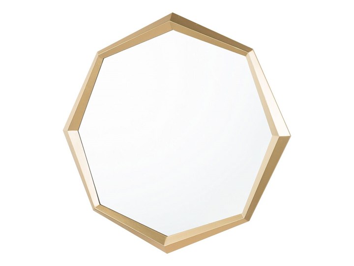 Lustro ścienne wiszące złote geometryczne ośmiokąt 71 cm Lustro z ramą Nieregularne Pomieszczenie Sypialnia