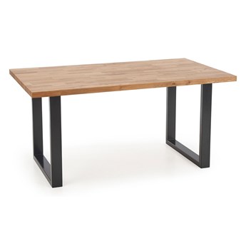 Nierozkładany stół na płozach w stylu industrialnym Radus 160/90 dąb lity