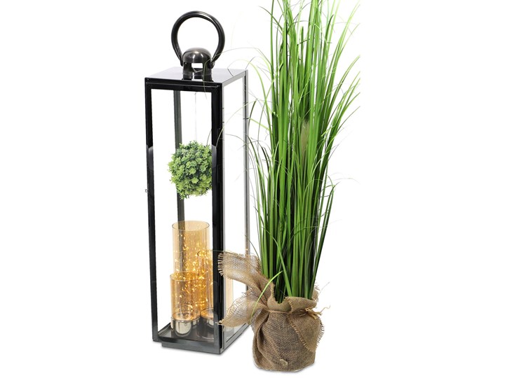 LATARNIA CHROMOWANA METALOWA SREBRNA 70CM Świeca Lampion Kolor Srebrny Kategoria Świeczniki i świece
