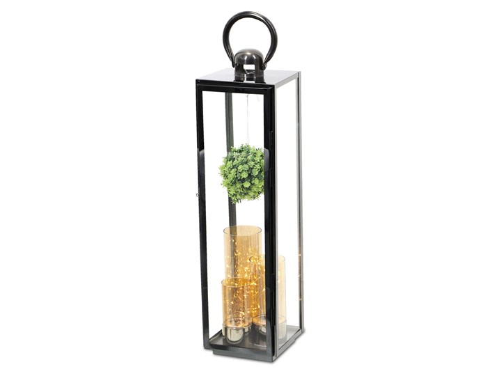 LATARNIA CHROMOWANA METALOWA SREBRNA 70CM Kolor Srebrny Świeca Lampion Kategoria Świeczniki i świece