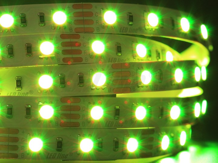 Taśma LED line 300 SMD 5060 RGB 1 metr Kategoria Kolor Zielony