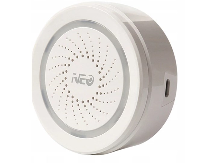 Inteligentna syrena alarmowa NEO WiFi Tuya z pomiarem temperatury i wilgotności