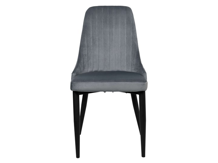Krzesło welurowe LORIENT VELVET grafitowe Metal Wysokość 89 cm Wysokość 41 cm Tapicerowane Tkanina Tworzywo sztuczne Szerokość 32 cm Krzesło inspirowane Głębokość 45 cm Kolor Szary Wysokość 46 cm Styl Industrialny