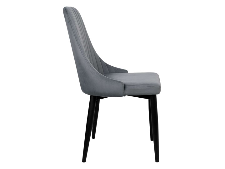 Krzesło welurowe LORIENT VELVET grafitowe Tapicerowane Krzesło inspirowane Wysokość 89 cm Głębokość 45 cm Metal Tkanina Szerokość 32 cm Tworzywo sztuczne Wysokość 46 cm Wysokość 41 cm Kolor Szary